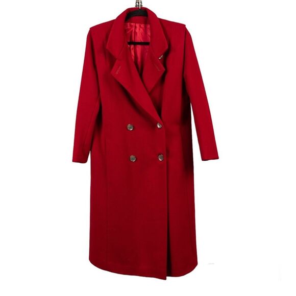 Harzfeld vintage red pea coat size S/M - Picture 1 of 12
